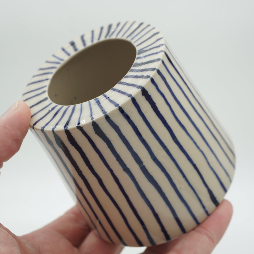 Schaukelvase Blaue Streifen