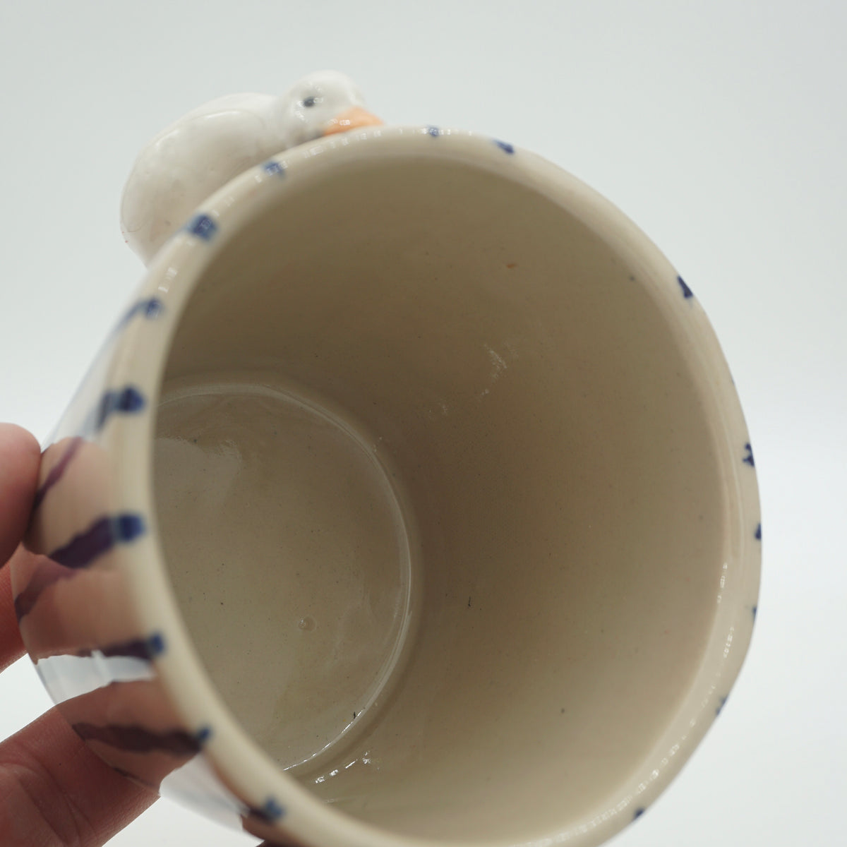 Tasse Ente Blaue Streifen NEU
