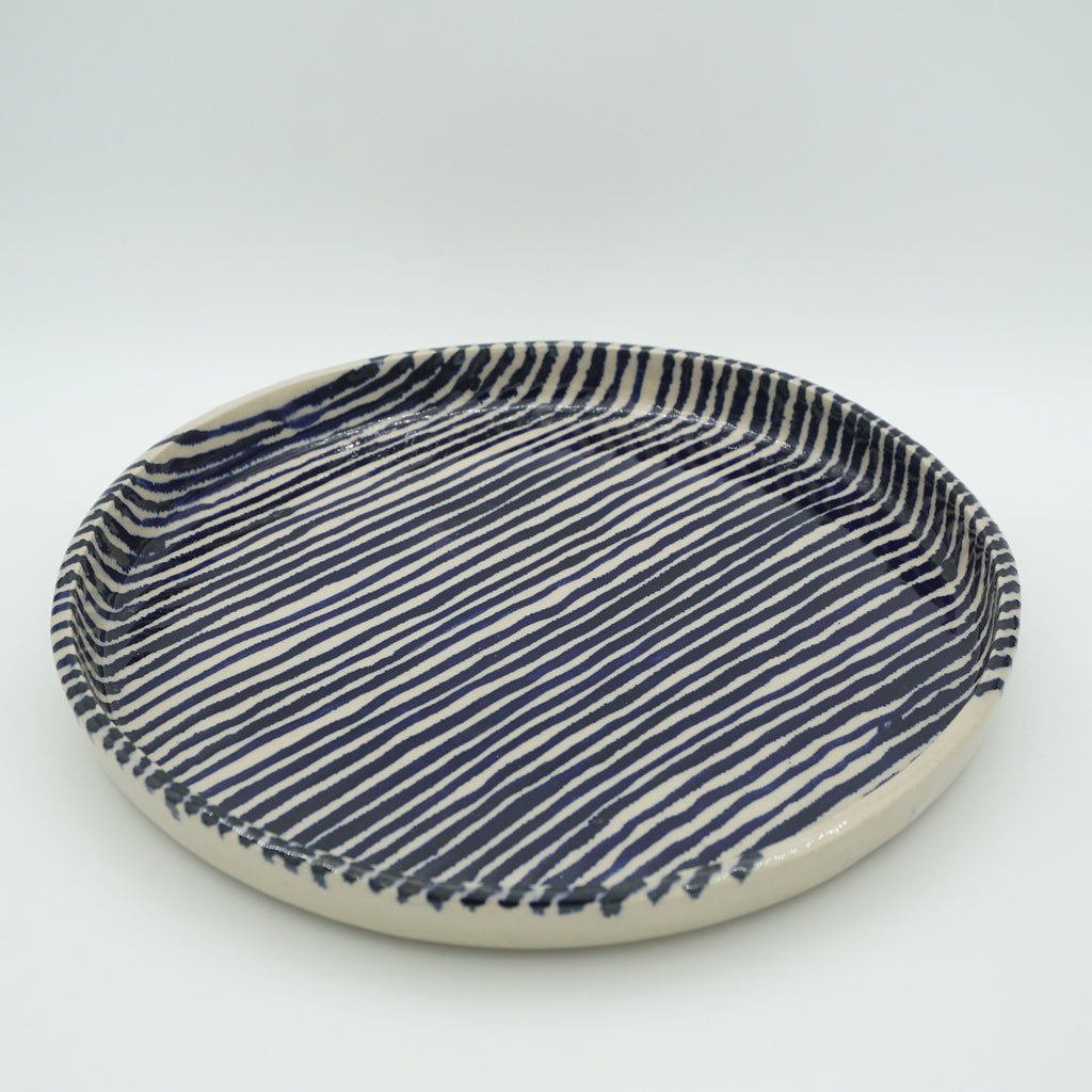 Teller Blaue Streifen 18 cm