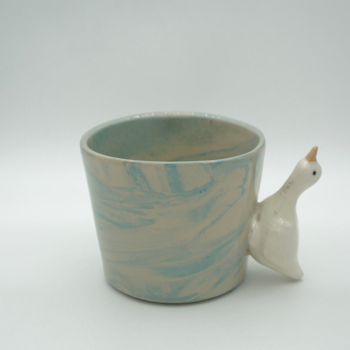 SALE / Tasse Ente Blau Marmoriert NEU