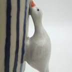 Tasse Ente Blaue Streifen NEU