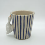 SALE / Tasse Ente blaue Streifen