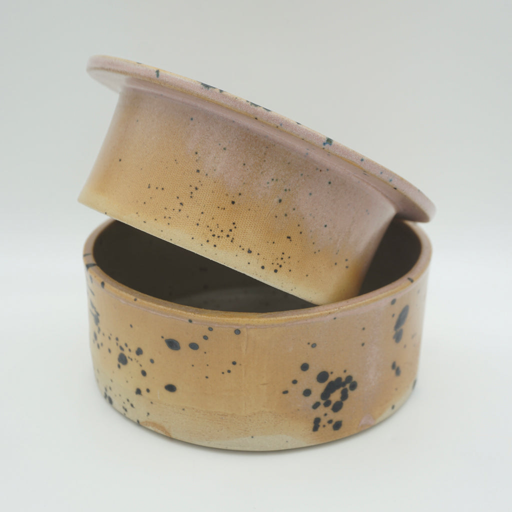 SALE / Butterdose "Butta" Sprenkel-Schwarz