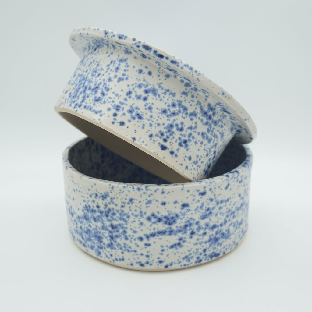 SALE / Butterdose "Butta" Sprenkel-Blau