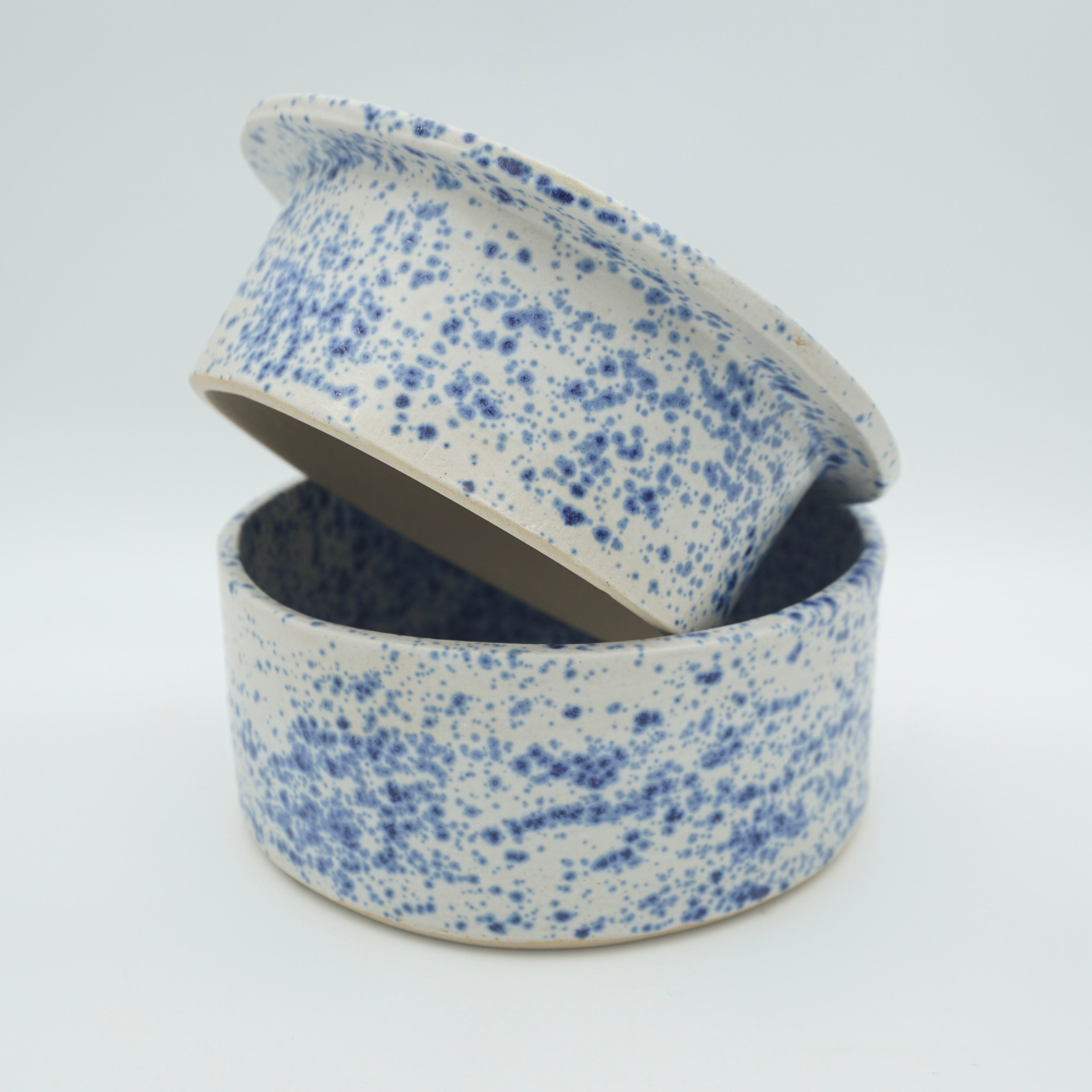 SALE / Butterdose "Butta" Sprenkel-Blau
