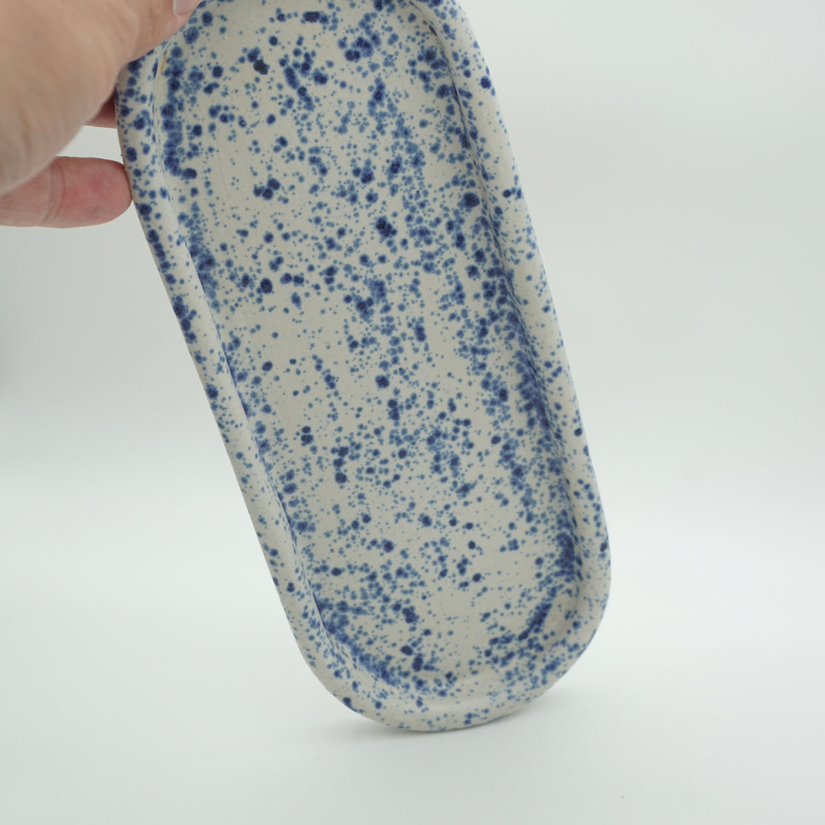 Tablett Länglich Sprenkel-Blau