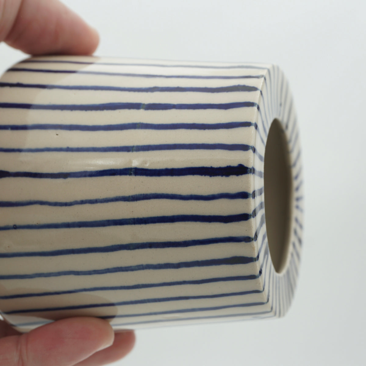 Schaukelvase Blaue Streifen