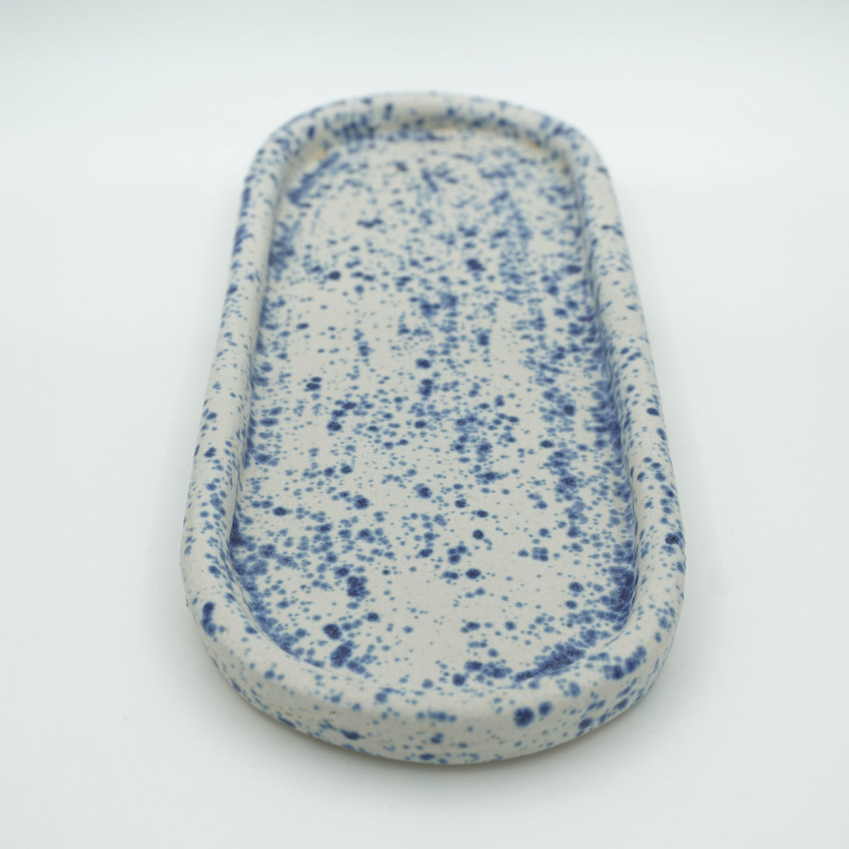 Tablett Länglich Sprenkel-Blau