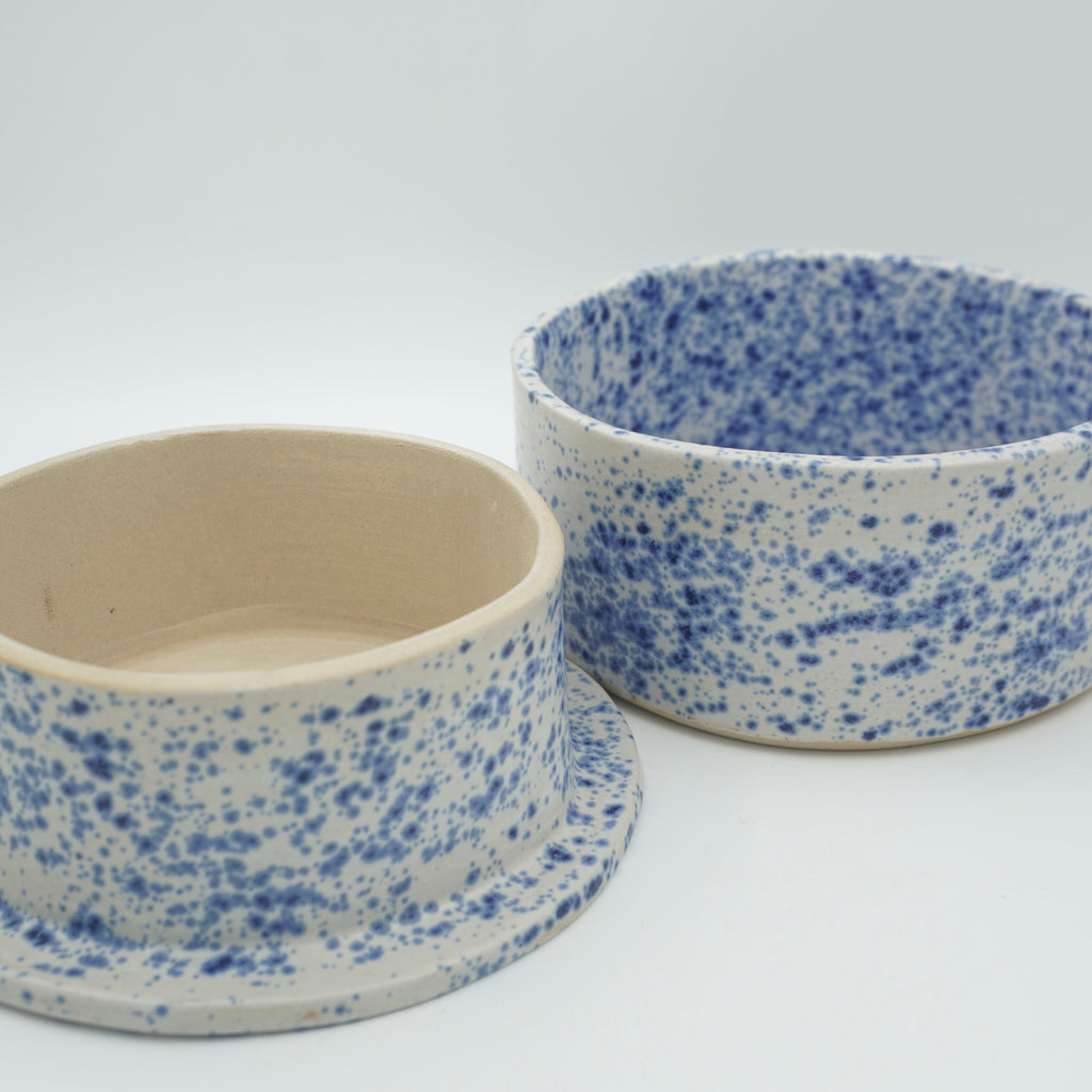 SALE / Butterdose "Butta" Sprenkel-Blau