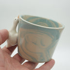 Tasse Ente Blau Marmoriert NEU