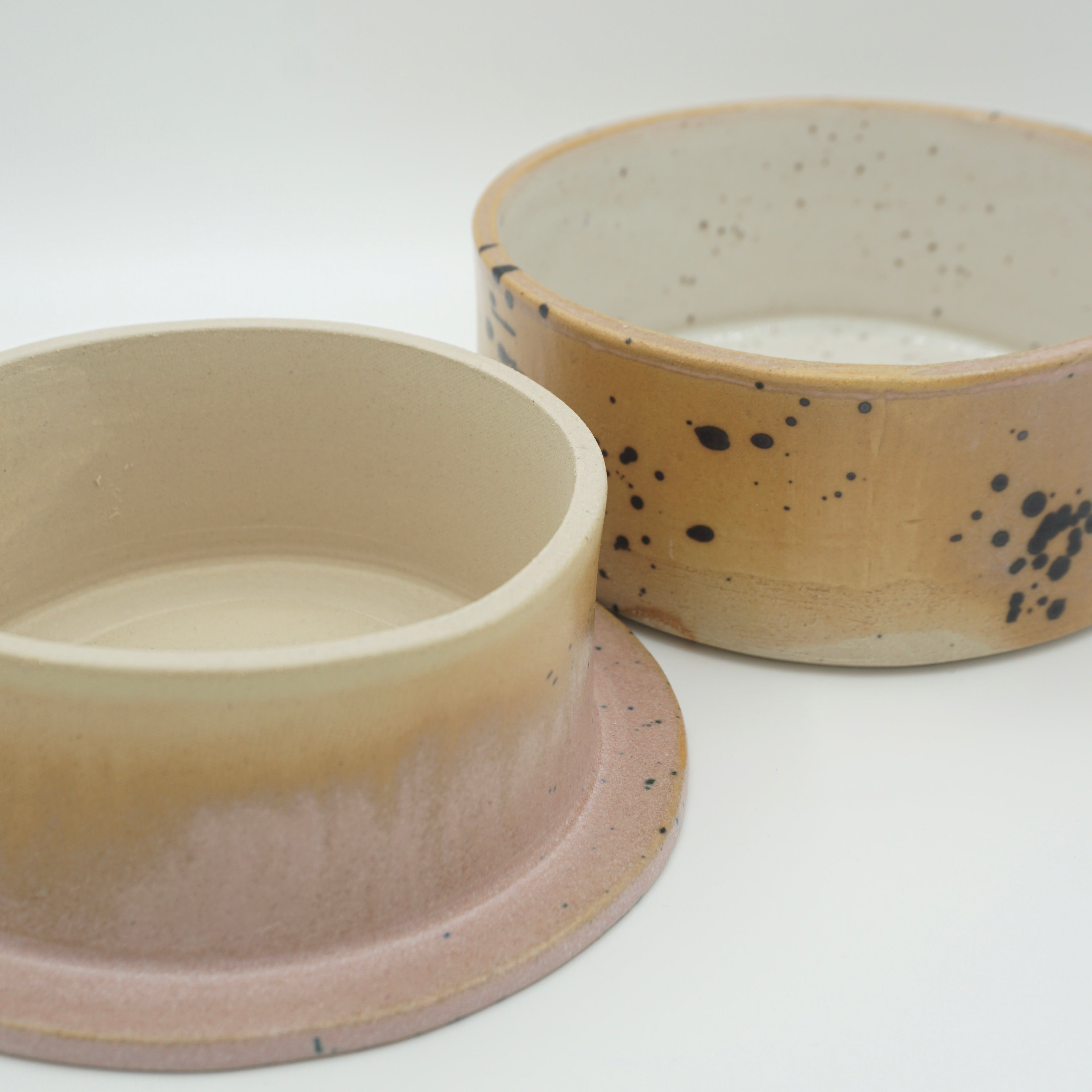 SALE / Butterdose "Butta" Sprenkel-Schwarz