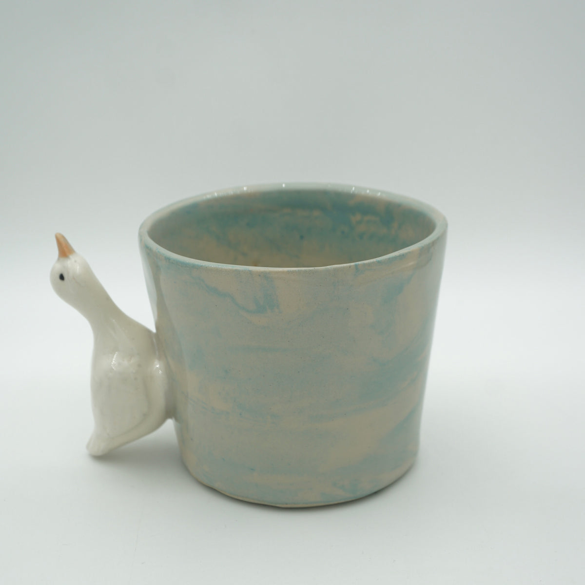 SALE / Tasse Ente Blau Marmoriert NEU