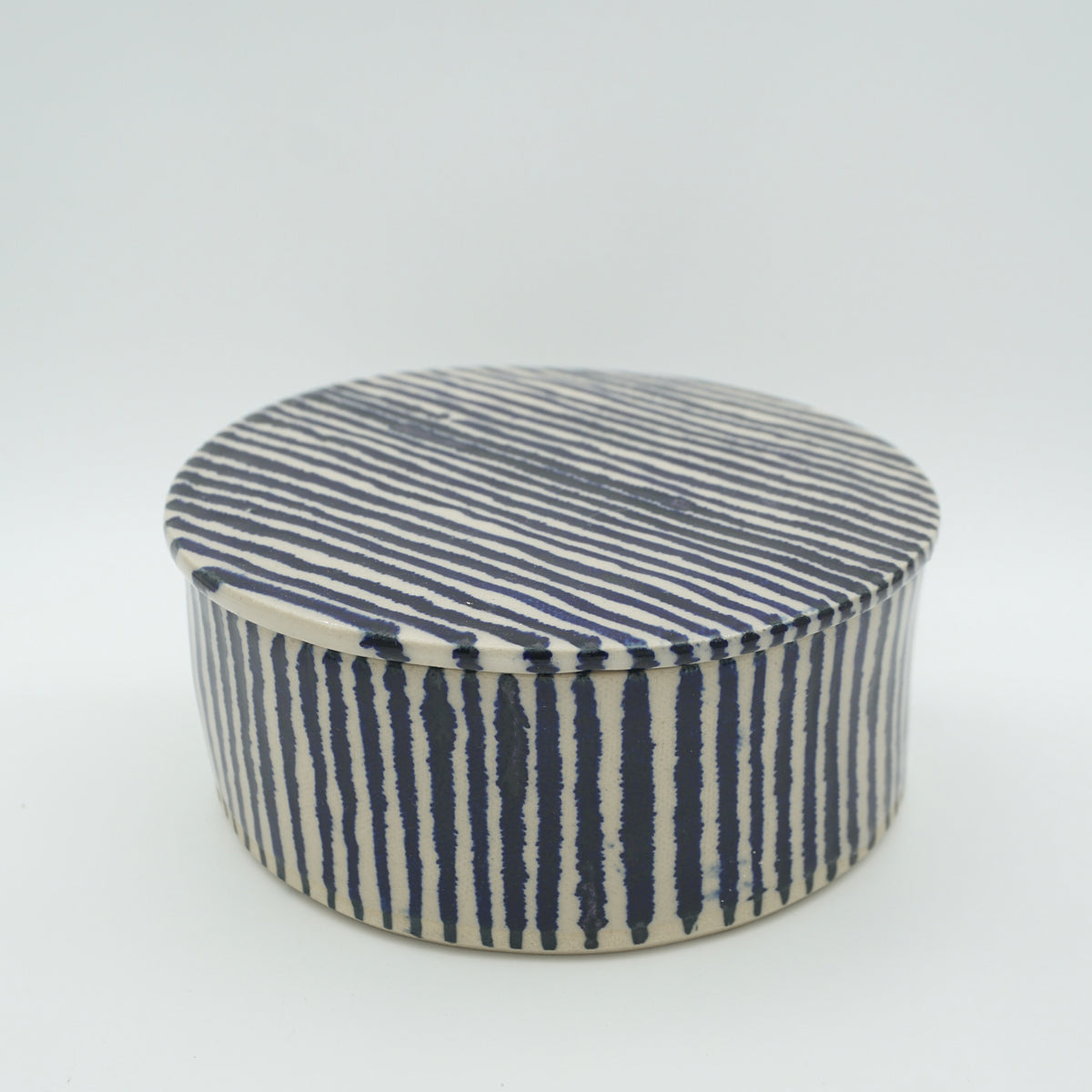 Butterdose "Butta" Blaue Streifen