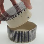 Butterdose "Butta" Blaue Streifen