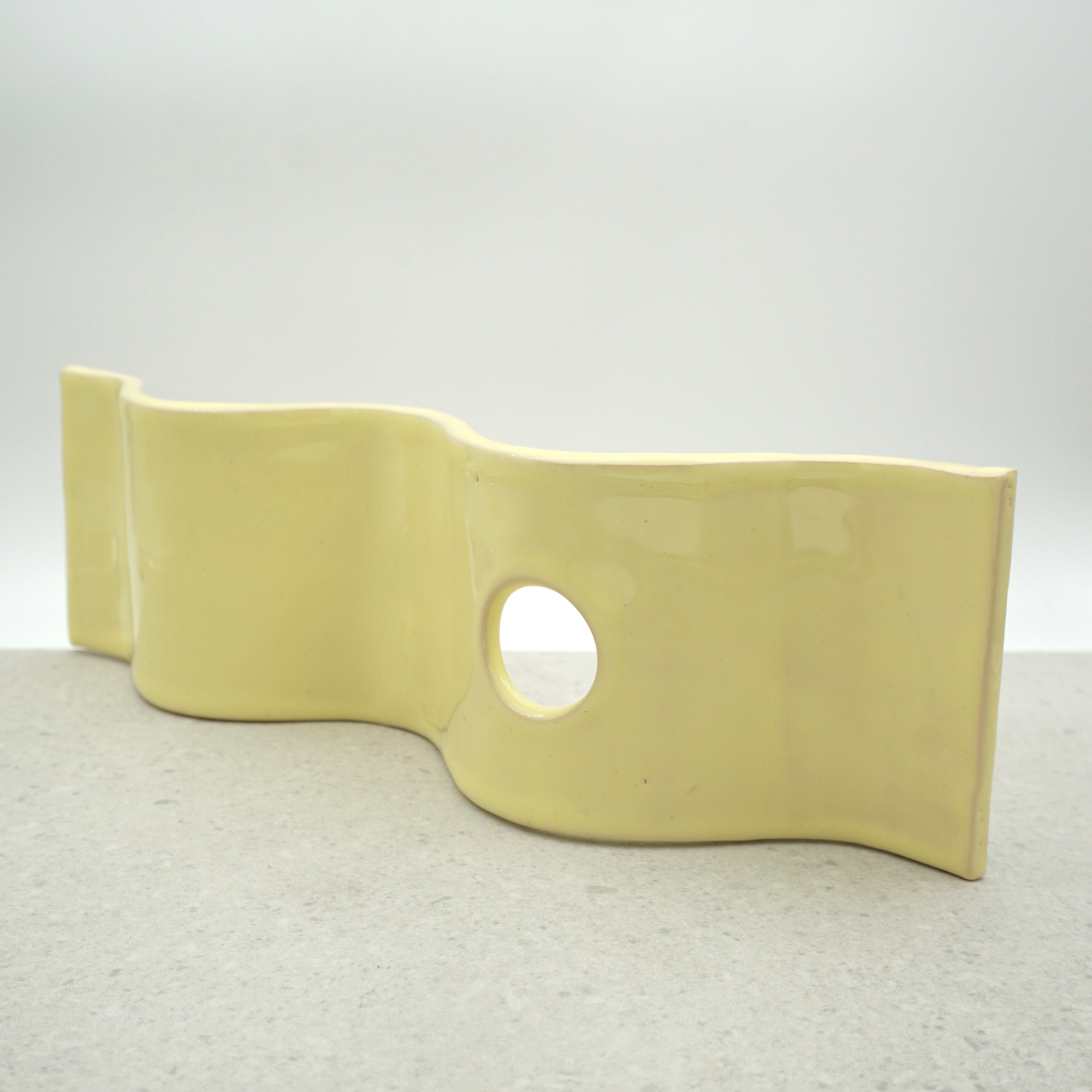 Kerzenwelle buttergelb