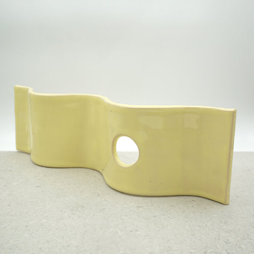 Kerzenwelle buttergelb (ohne Kerze)