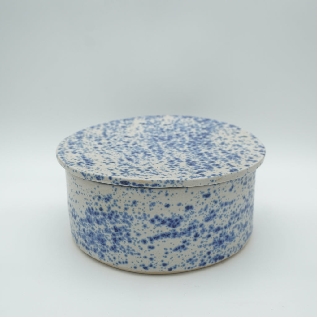 SALE / Butterdose "Butta" Sprenkel-Blau