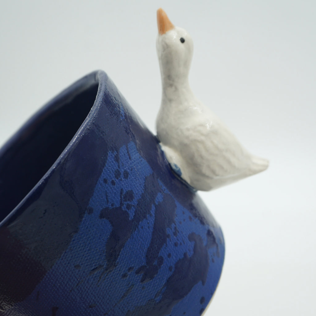 Tasse Ente Blau NEU
