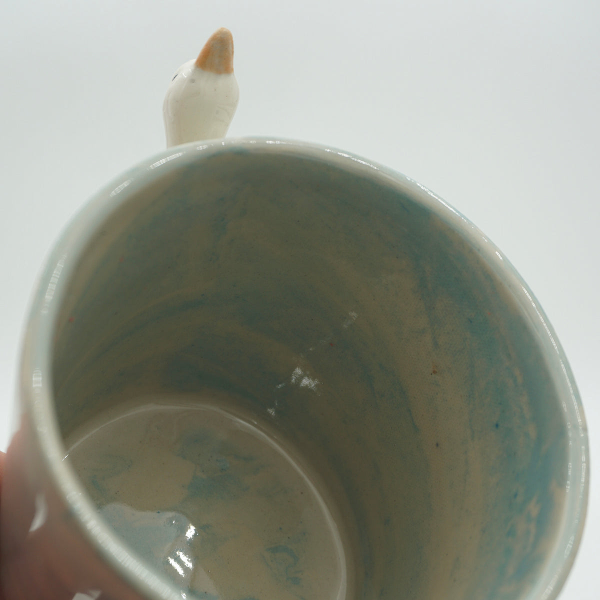 SALE / Tasse Ente Blau Marmoriert NEU