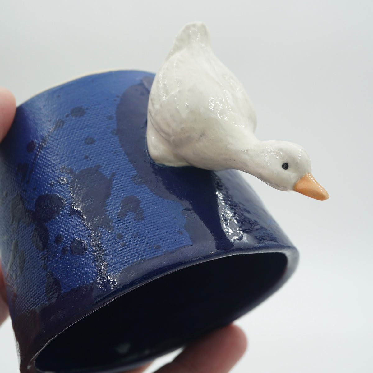 Tasse Ente Blau NEU