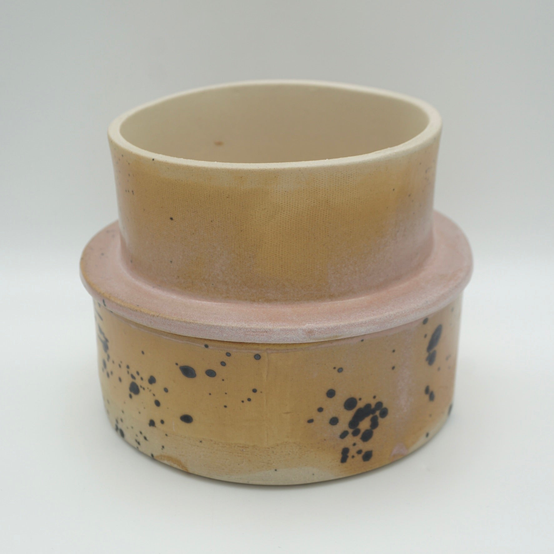 SALE / Butterdose "Butta" Sprenkel-Schwarz
