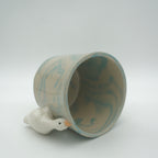 Tasse Ente Blau Marmoriert NEU