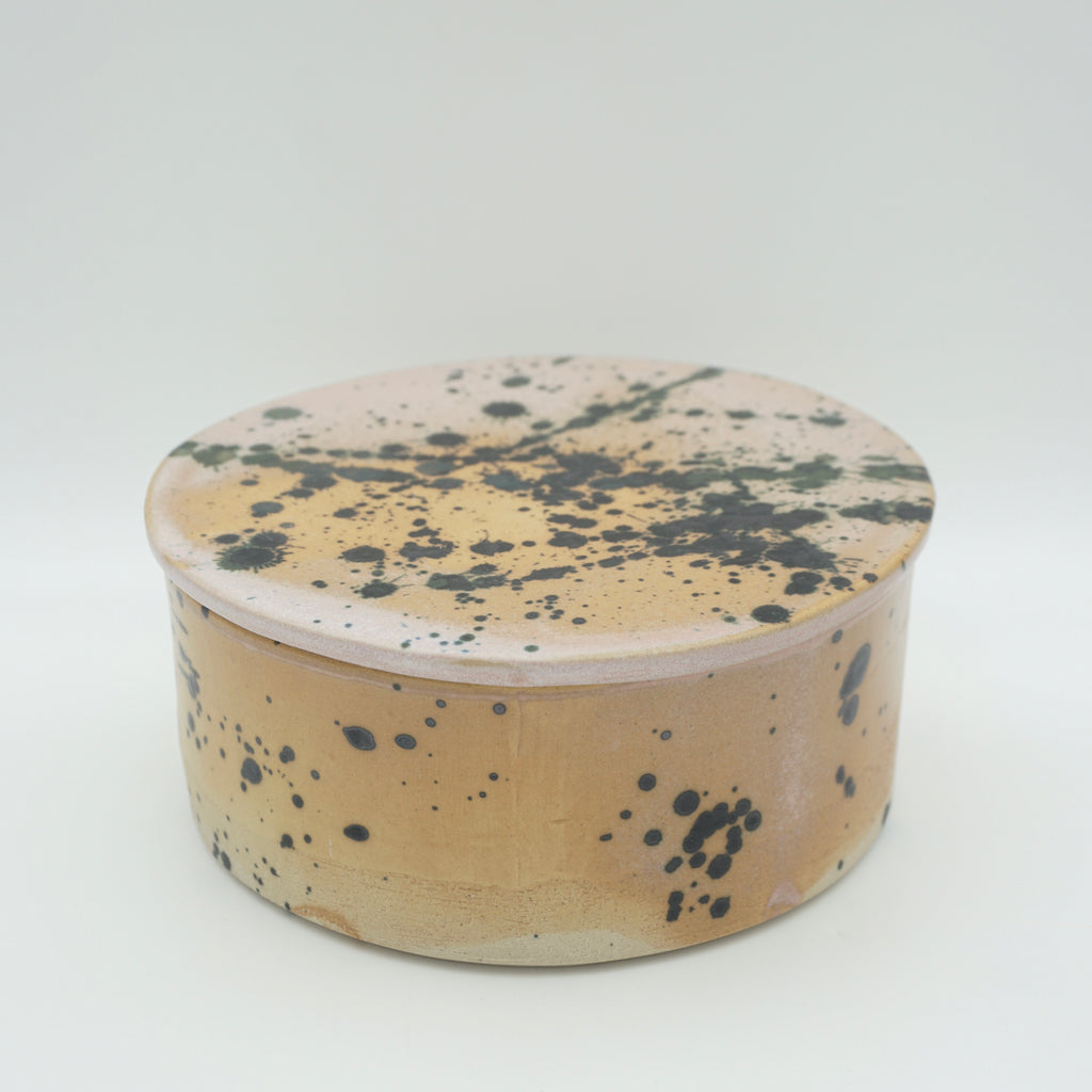 SALE / Butterdose "Butta" Sprenkel-Schwarz