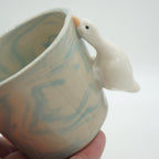 Tasse Ente Blau Marmoriert NEU