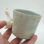 SALE / Tasse Ente Blau Marmoriert NEU