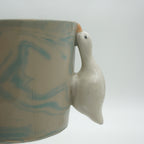 Tasse Ente Blau Marmoriert NEU