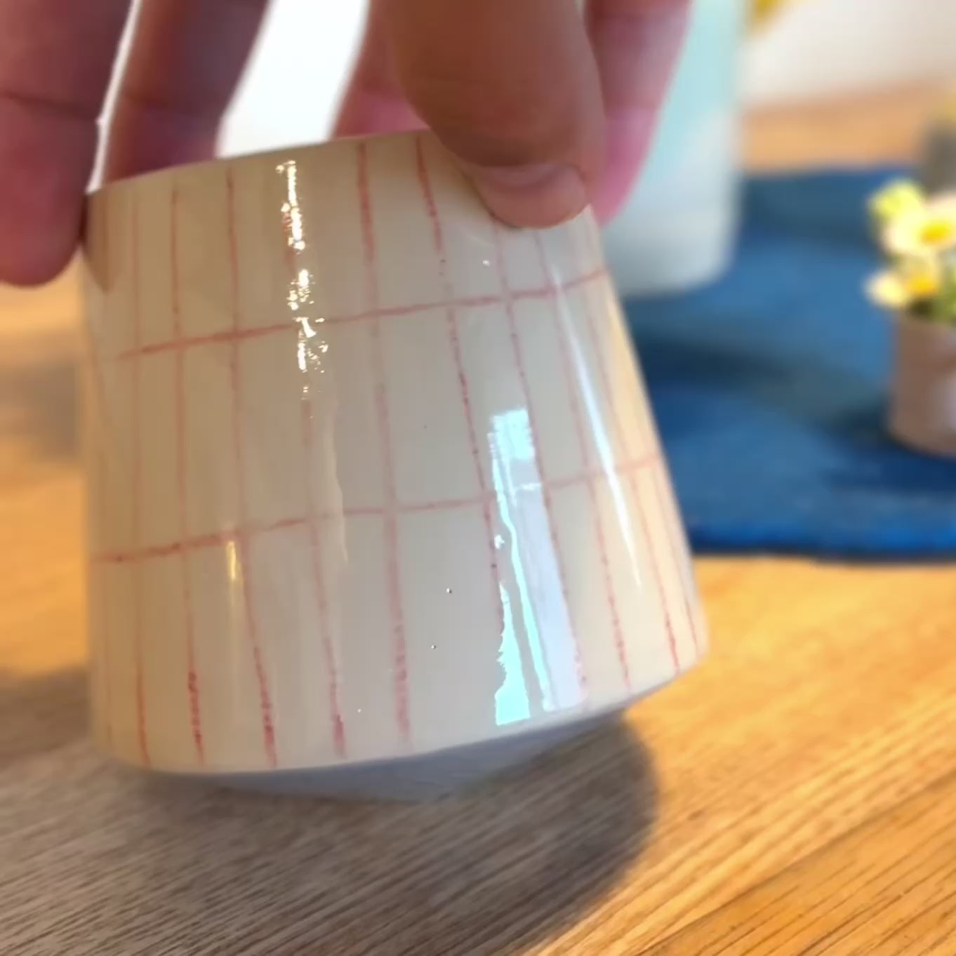 Schaukelvase Karo-Rot